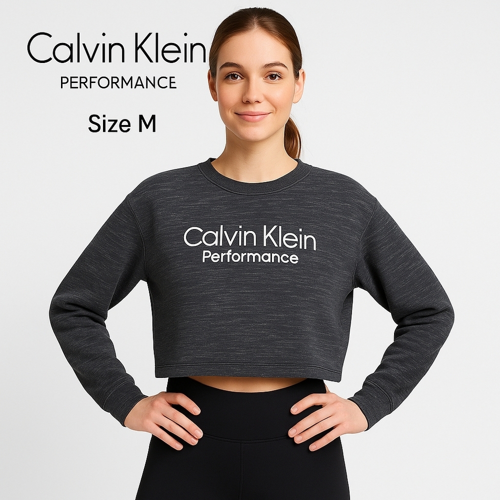 Calvin Klein Performance Women’s Black Cropped Sweatshirt Size M
